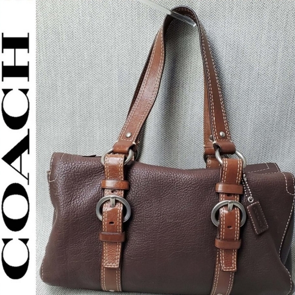 Coach Brown Leather Chelsea Satchel Handbag Purse - Picture 5 of 5